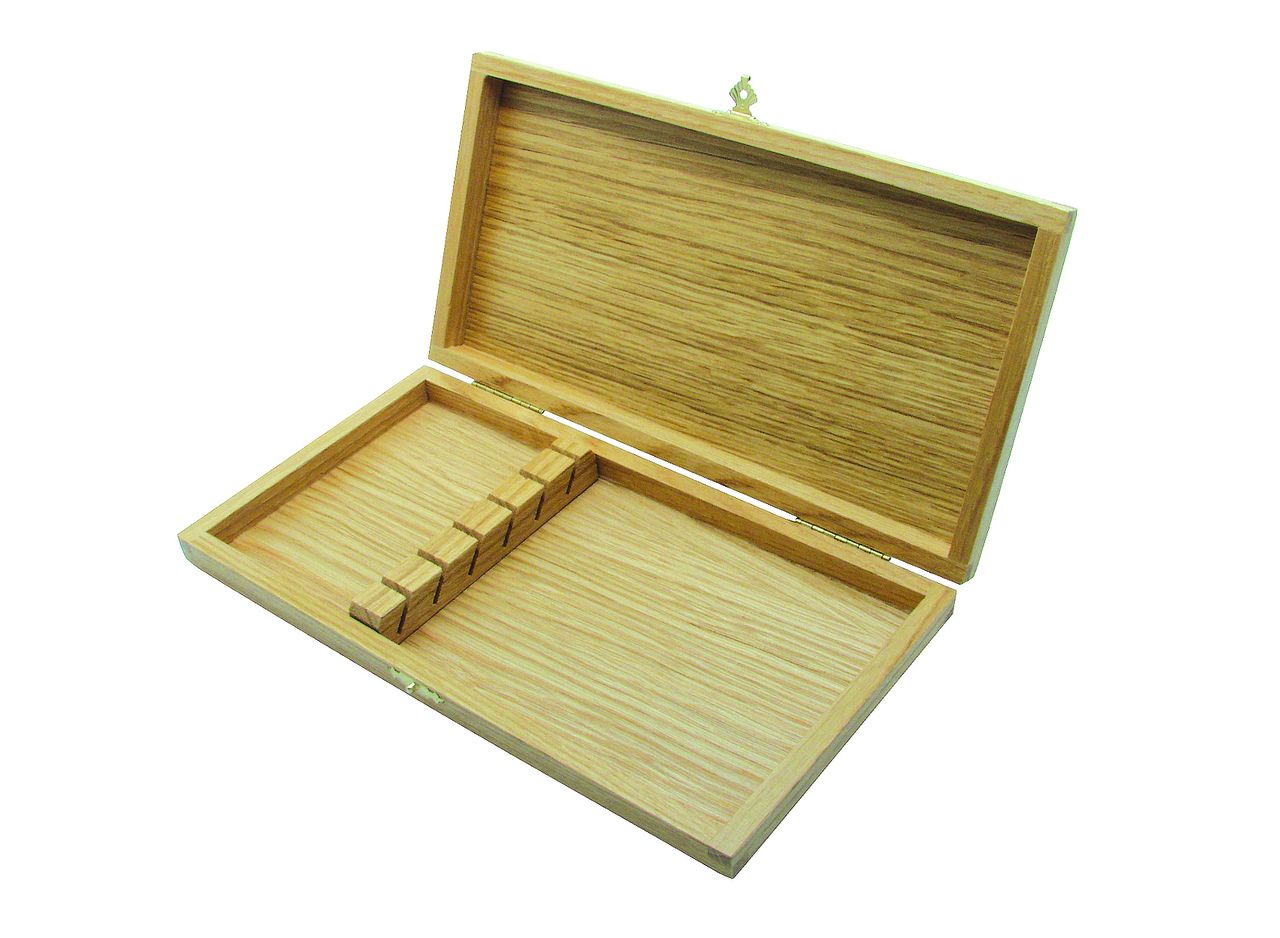 Oak wooden box for 6 steak knives - Knives and carving sets - Table ...