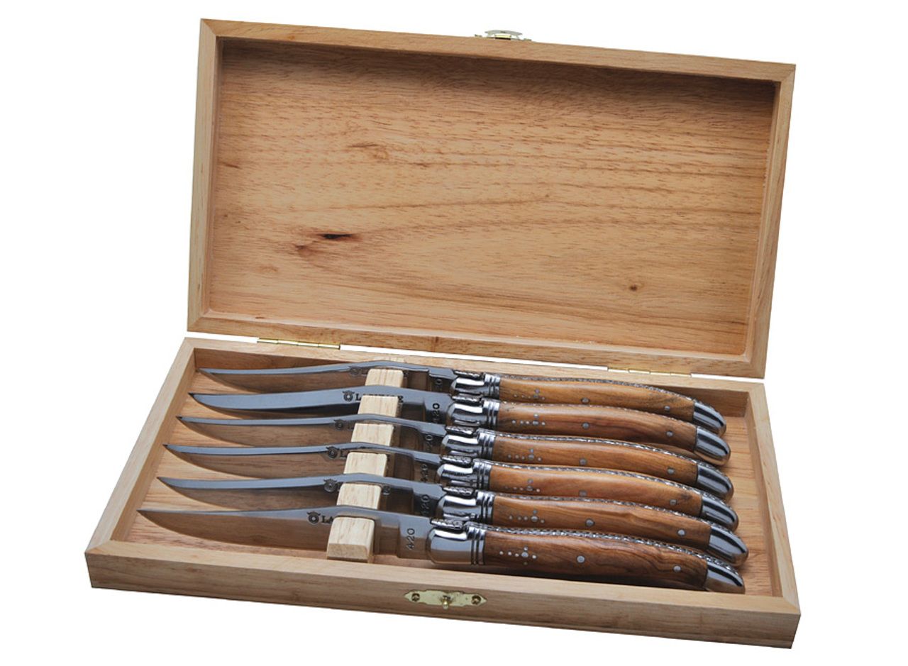 Laguiole Stainless Steel Boxed Steak Knives Set 6