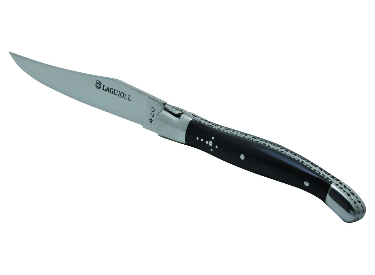 Laguiole steak knife, black handle Table cutlery Laguiole