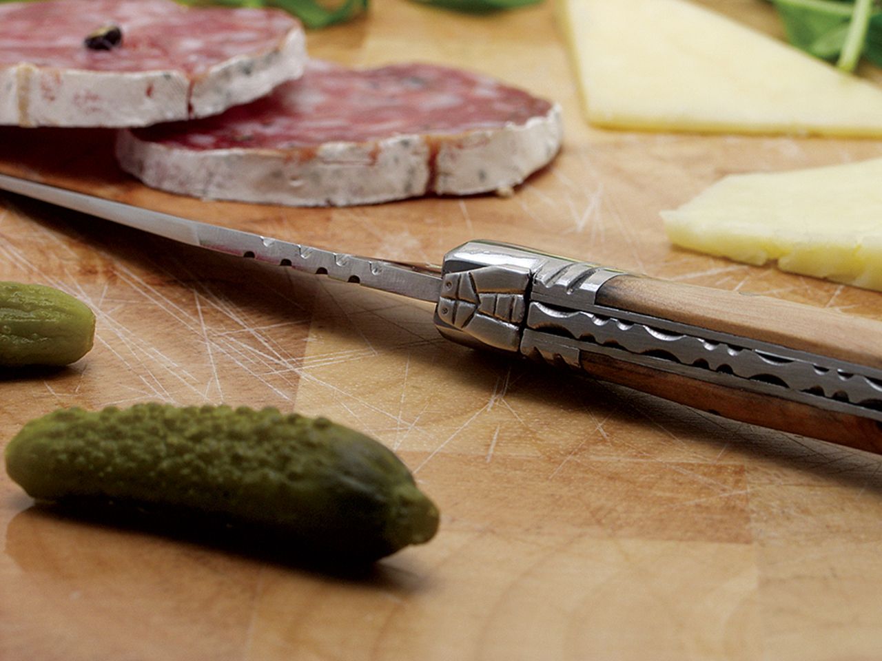 Laguiole steak knife, olive wood Table cutlery Laguiole Coriolis Pro