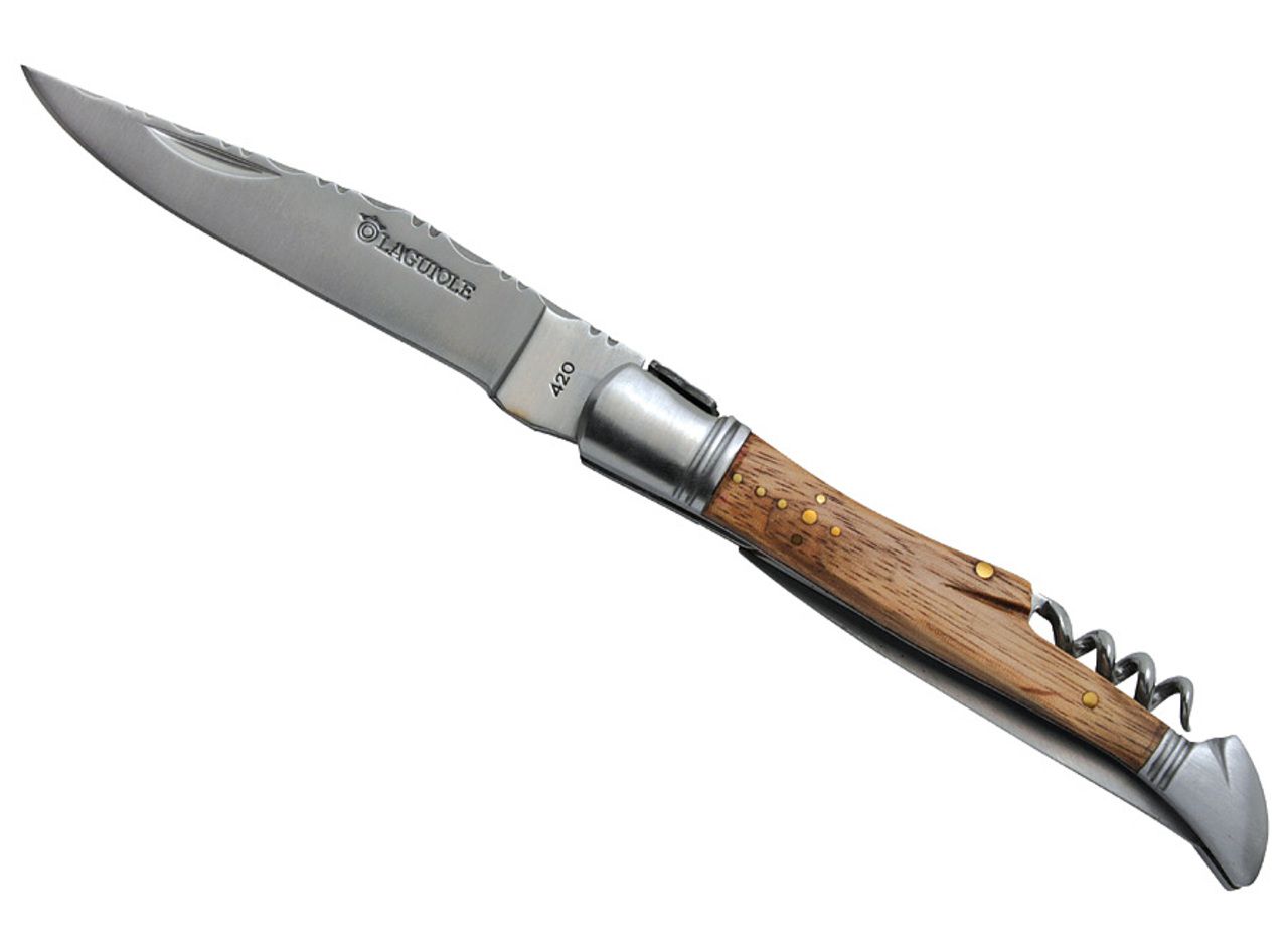 Laguiole knife 3 functions, 12 cm, zebra wood - Pocket cutlery ...