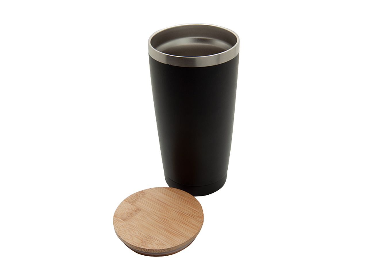 Mug isotherme 'Nagano' avec couvercle en bambou (L) - Bouteilles et mugs -  Repas Nomade - Coriolis Pro